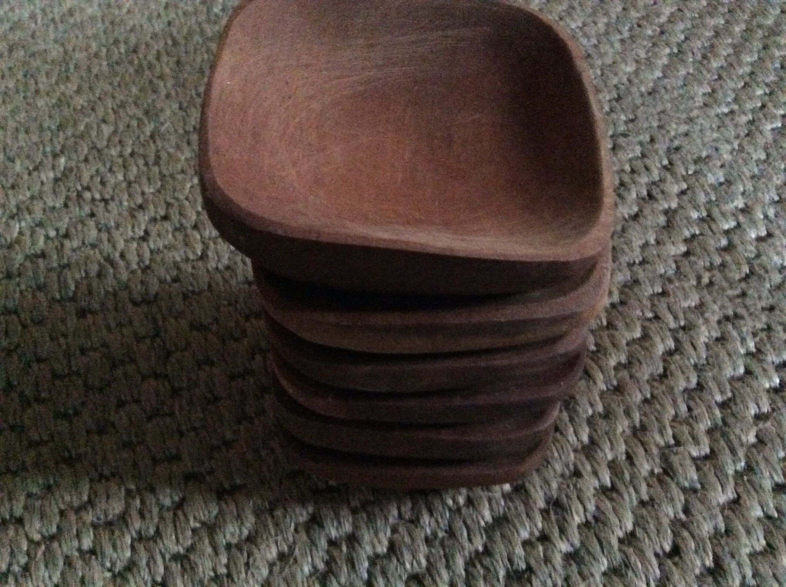 Series of 6 wooden ramekins