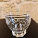 8 verres vintage en verre gravé pied étoile