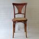 Two bistro chairs kohn n°196 in palmette, circa 1906, tanned
