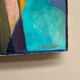 Oil on Swedish panel – 'Geometric Composition' by Stellan Widholm – Signed – vintage and framed – 35 × 32 × 5 cm