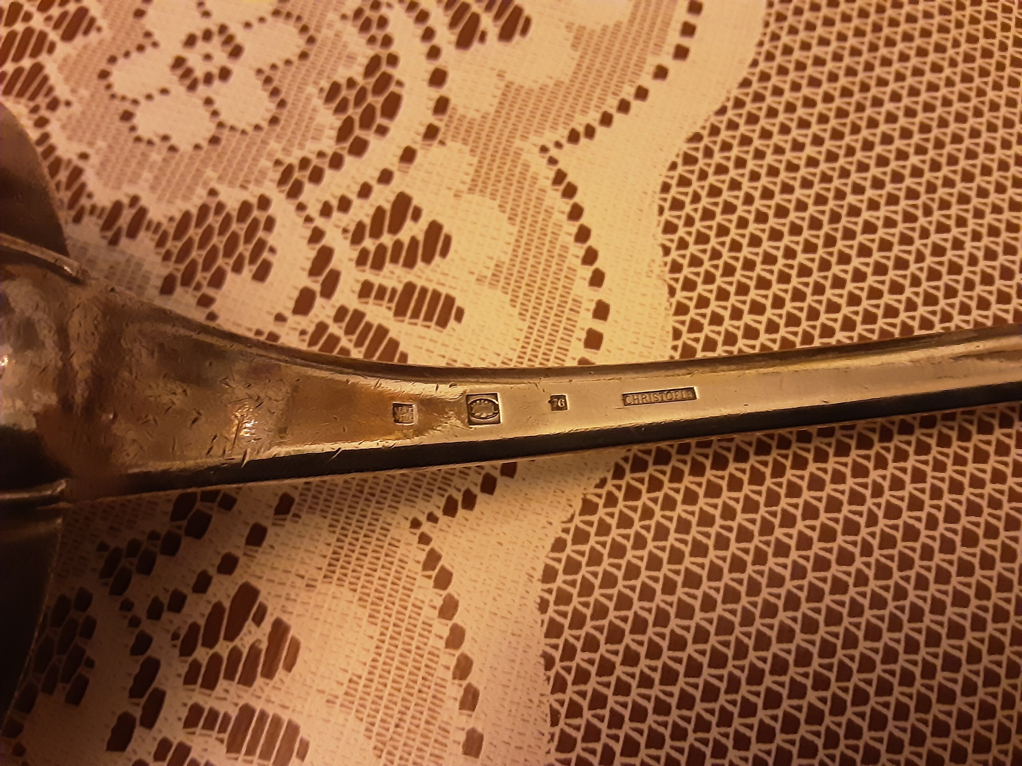 Silver metal ladle Christofle