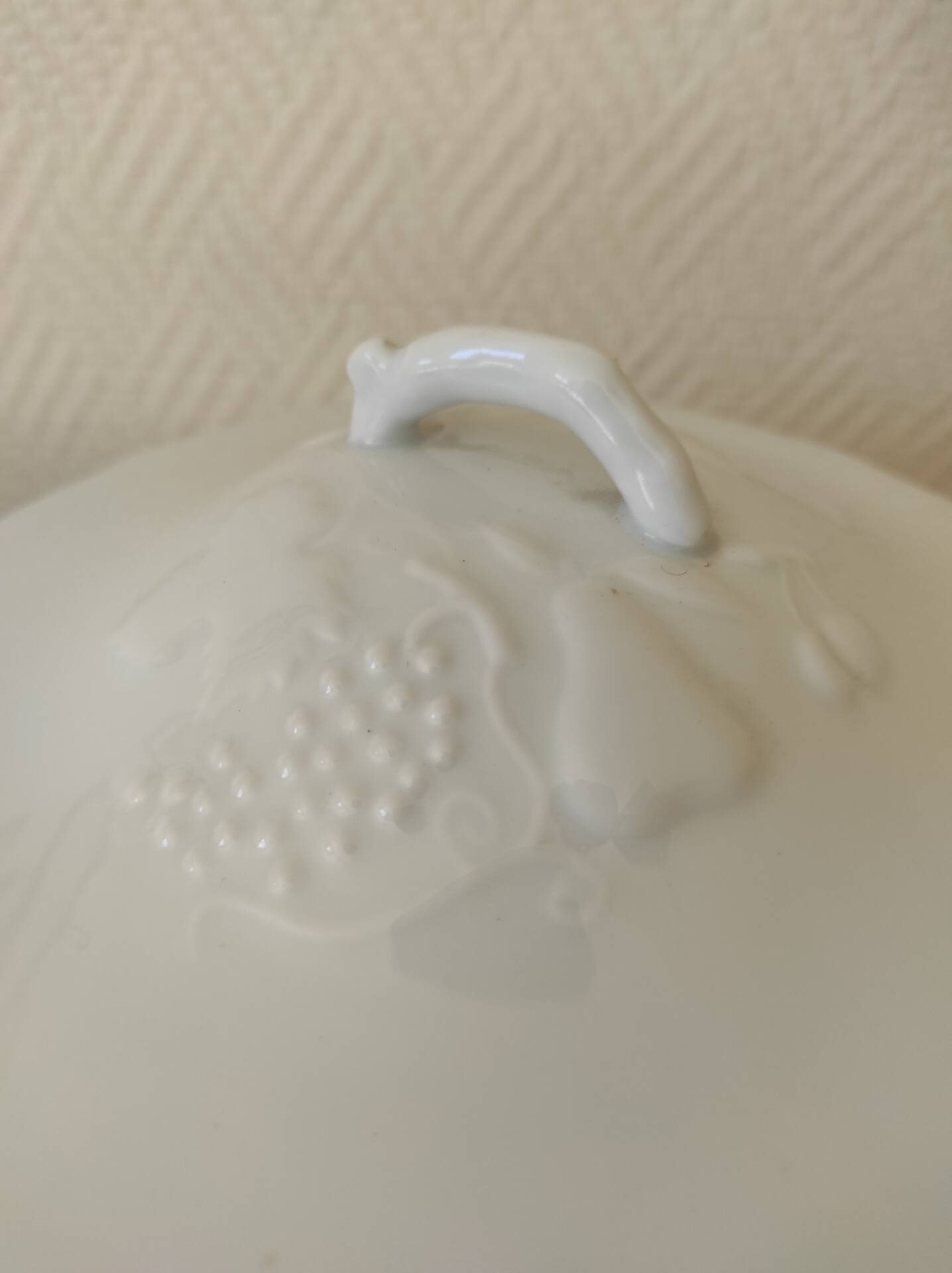Vegetable soup tureen porcelain Ph. Deshoulière California series decoration