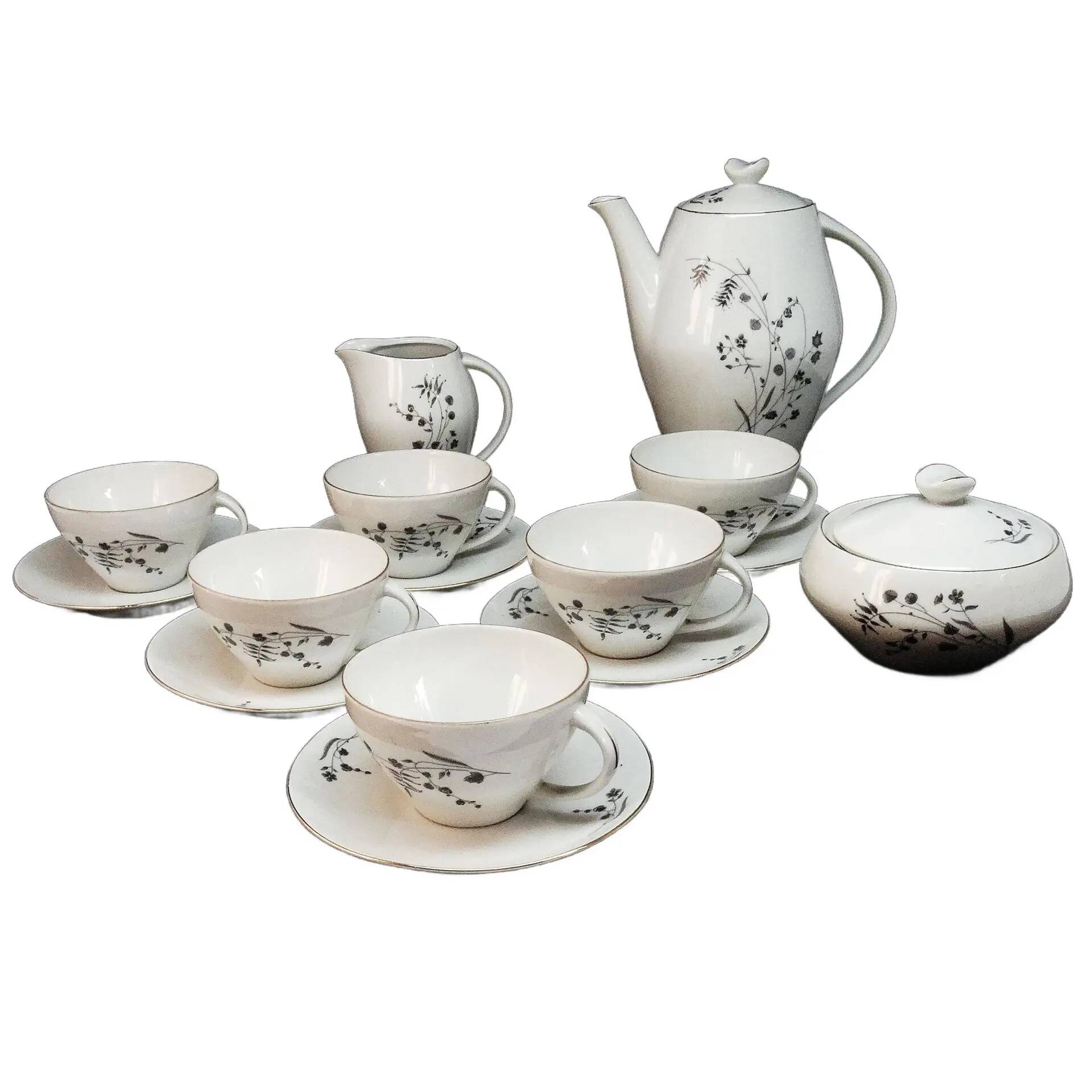 Joanna coffee set, modernism, porcelain, Poland, 1970s