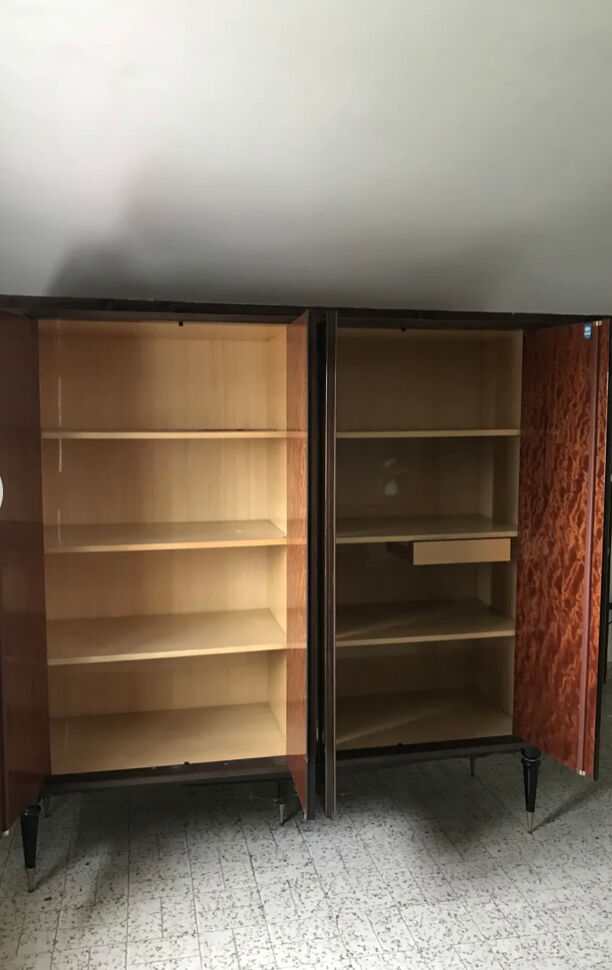 Lacquered wood cabinet from the 1950s