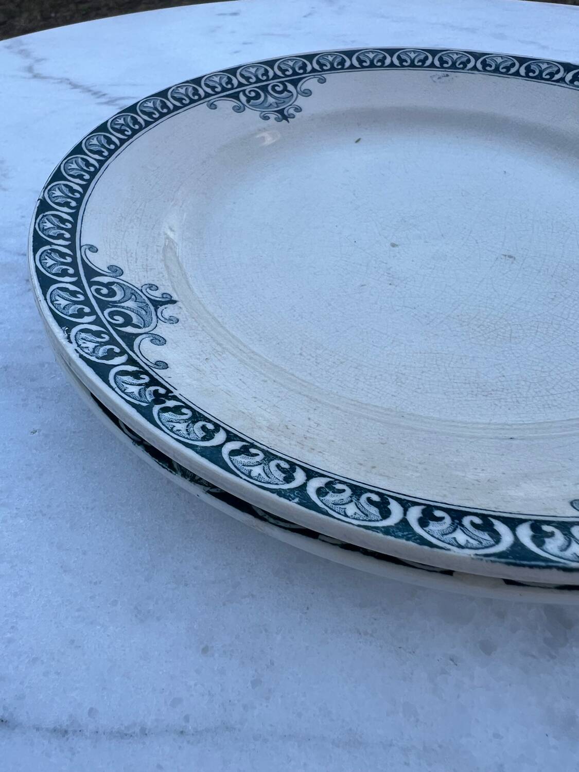 2 old earthenware plates - Rare model