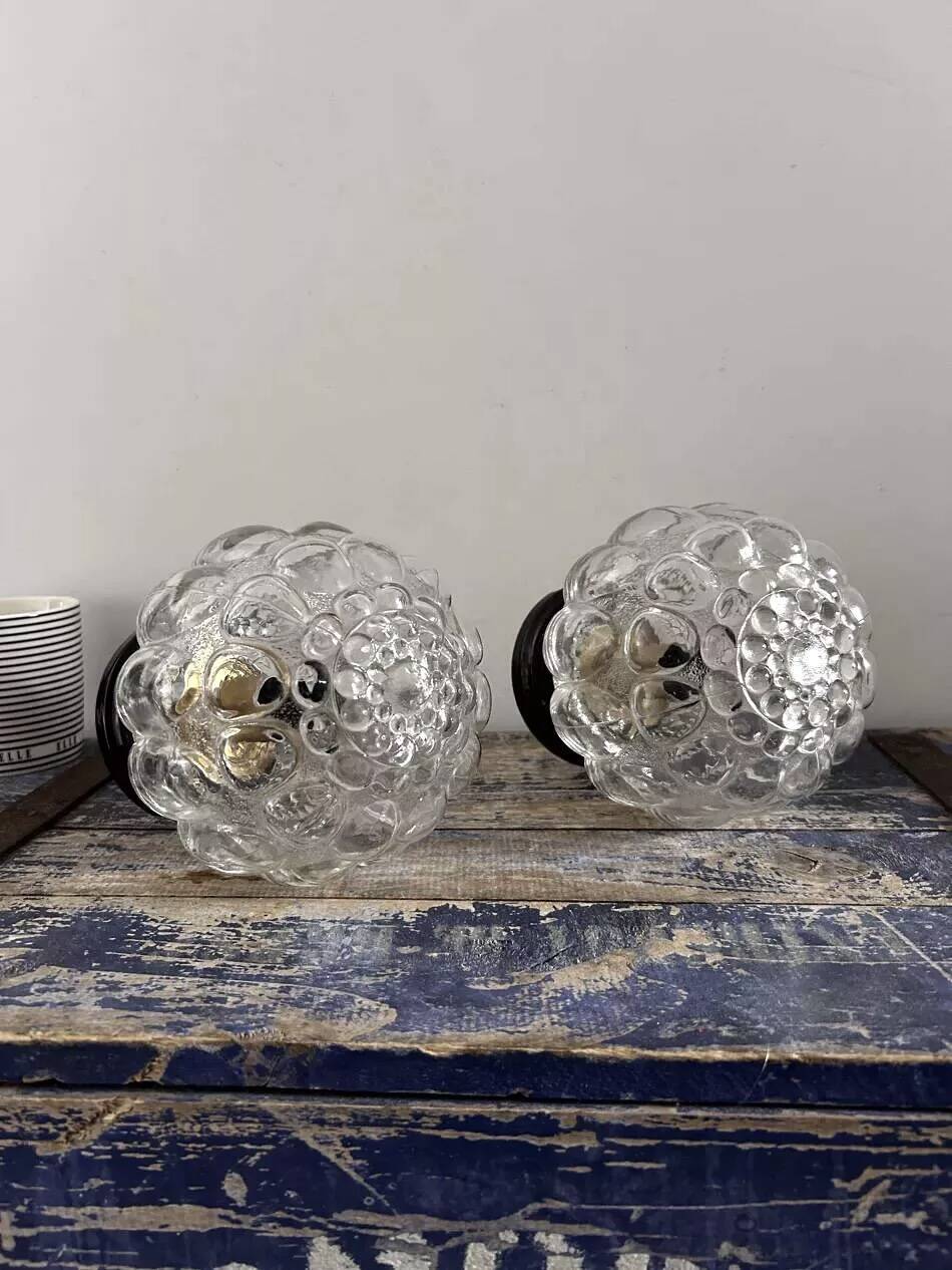 Paire d’appliques globes