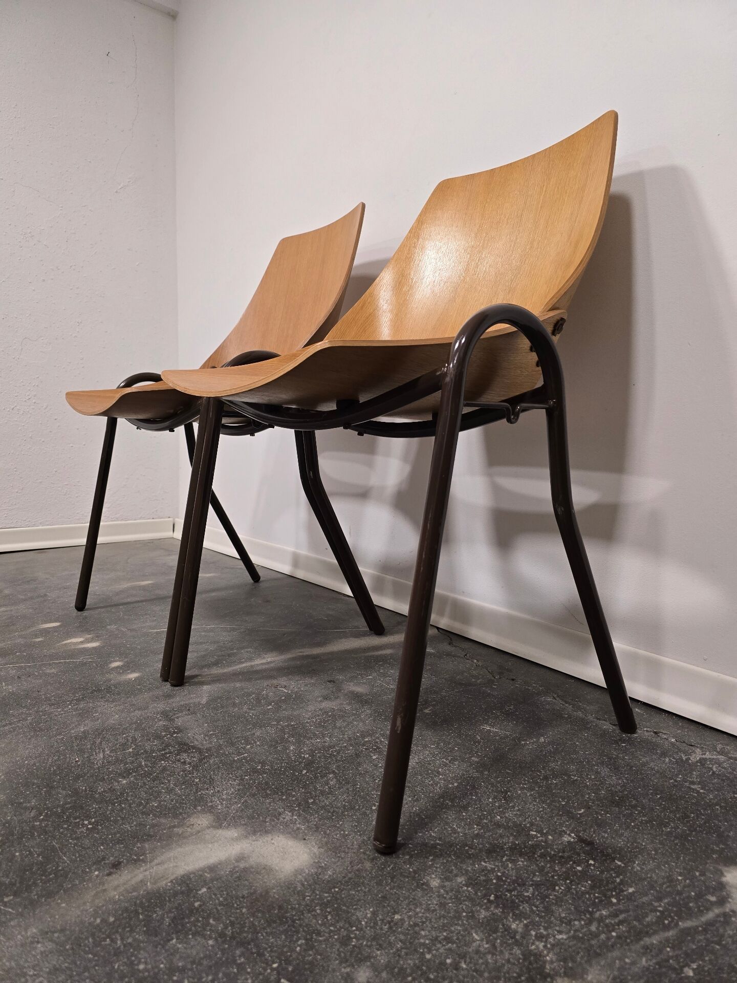 Pair of Lupina Stackable Chairs by Niko Kralj, 1970s Vintage Yugoslavi