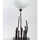 80s wooden lamp with polypropylene shade