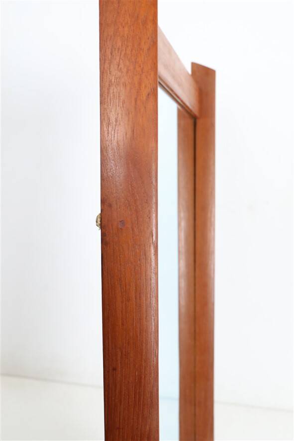 Mid-century teak mirror / Danish modern design / 1960s