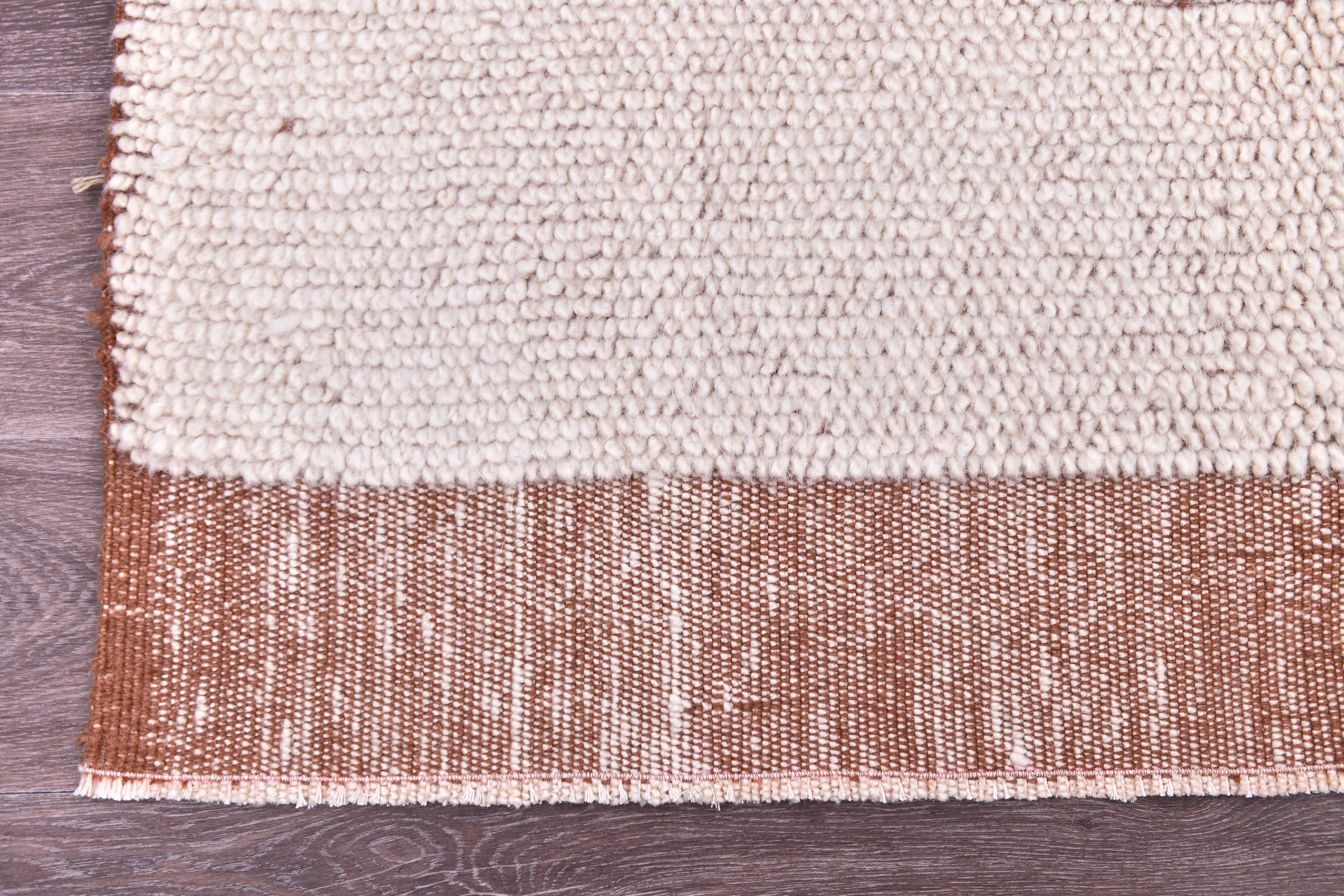 Terracotta wool rugs , 210x130cm small shaggy wool rugs