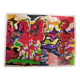 Pierre Lacroux (1909-1993) Gouache on paper 24 x 32 cm - from 1989 - (281)