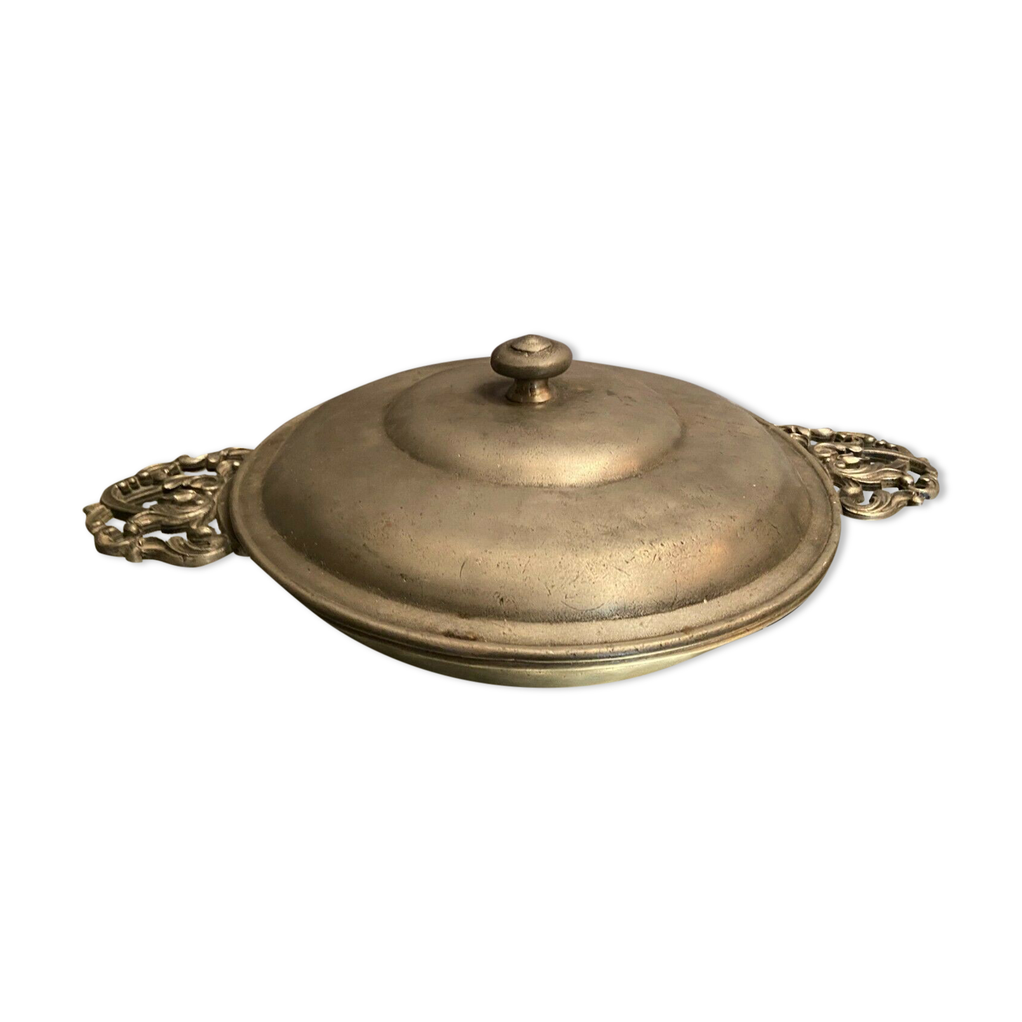 Renaissance style pewter eared vegetable