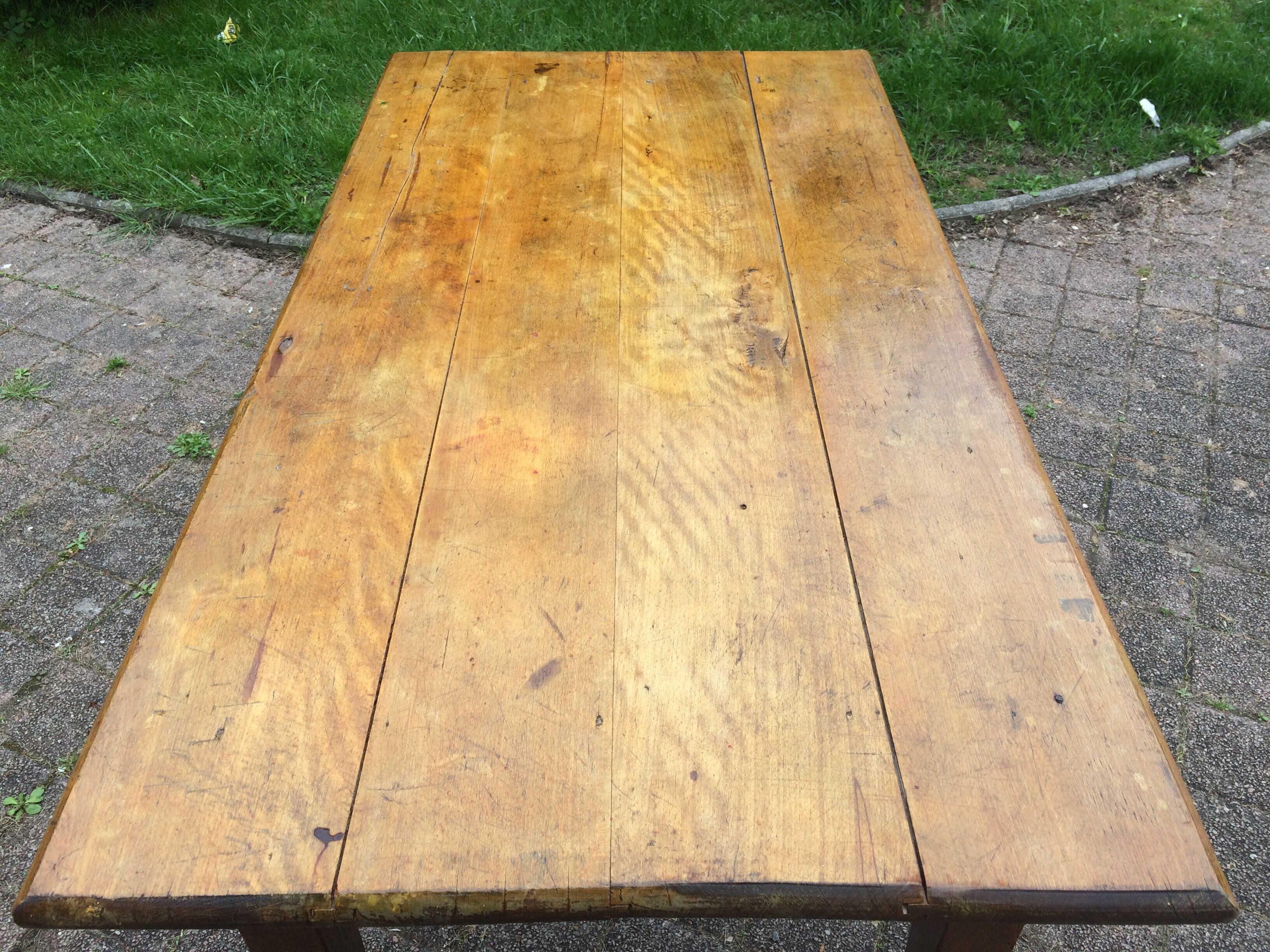 Rustic solid wood kitchen table