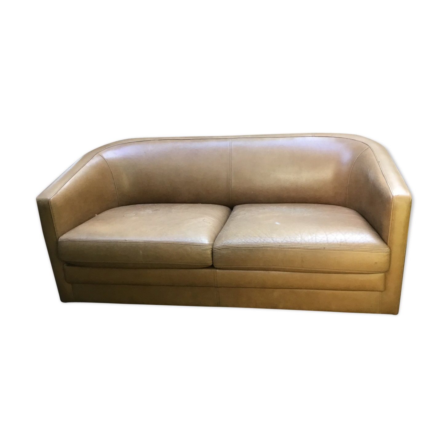 Two-seater leather sofa