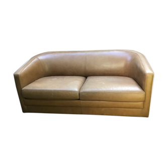 Two-seater leather sofa
