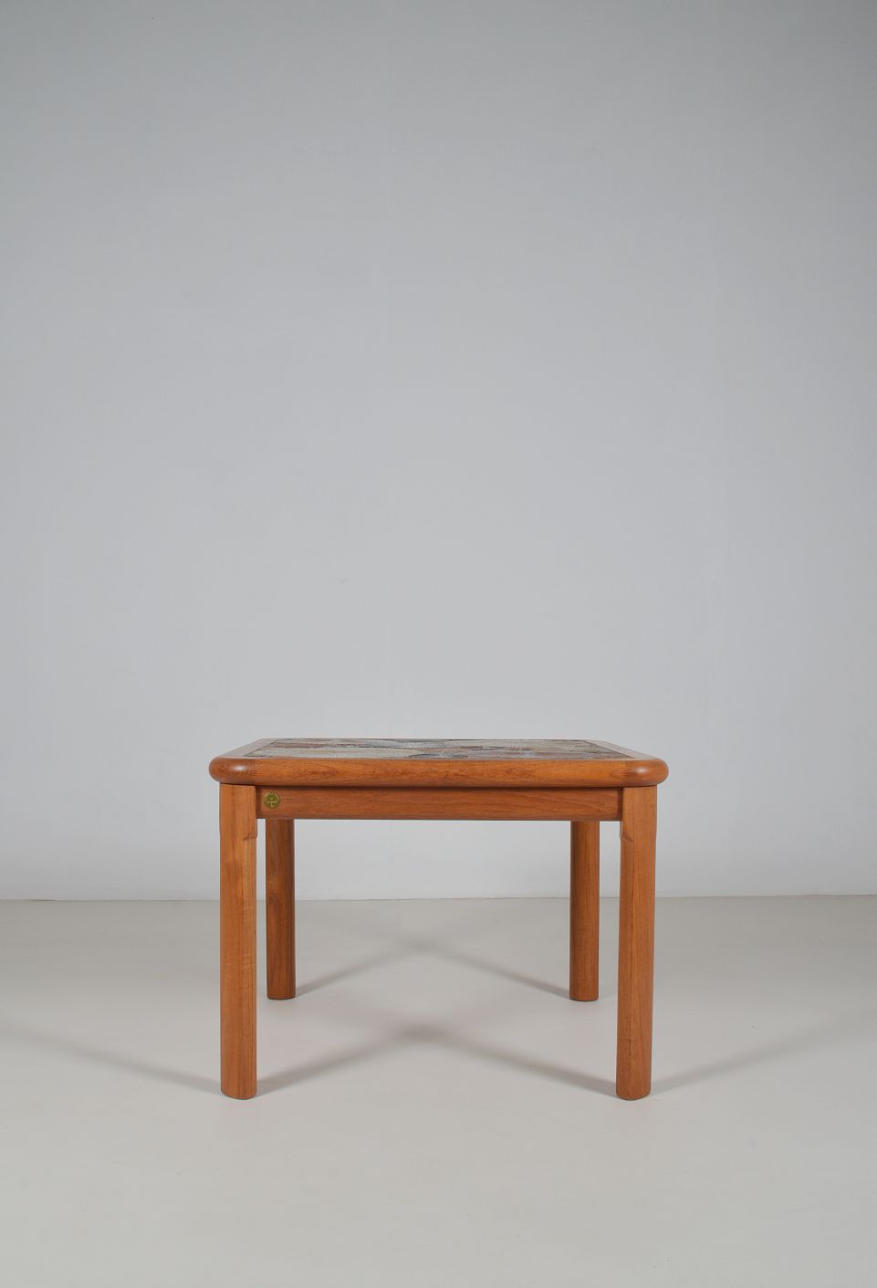Coffee table with ceramic work by Tue Poulsen for Haslev Møbelsnedkeri, 1960s