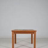 Coffee table with ceramic work by Tue Poulsen for Haslev Møbelsnedkeri, 1960s