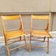 Lot de 2 chaises pliantes en bois vintage