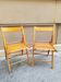 Set of 2 vintage wooden folding chairs