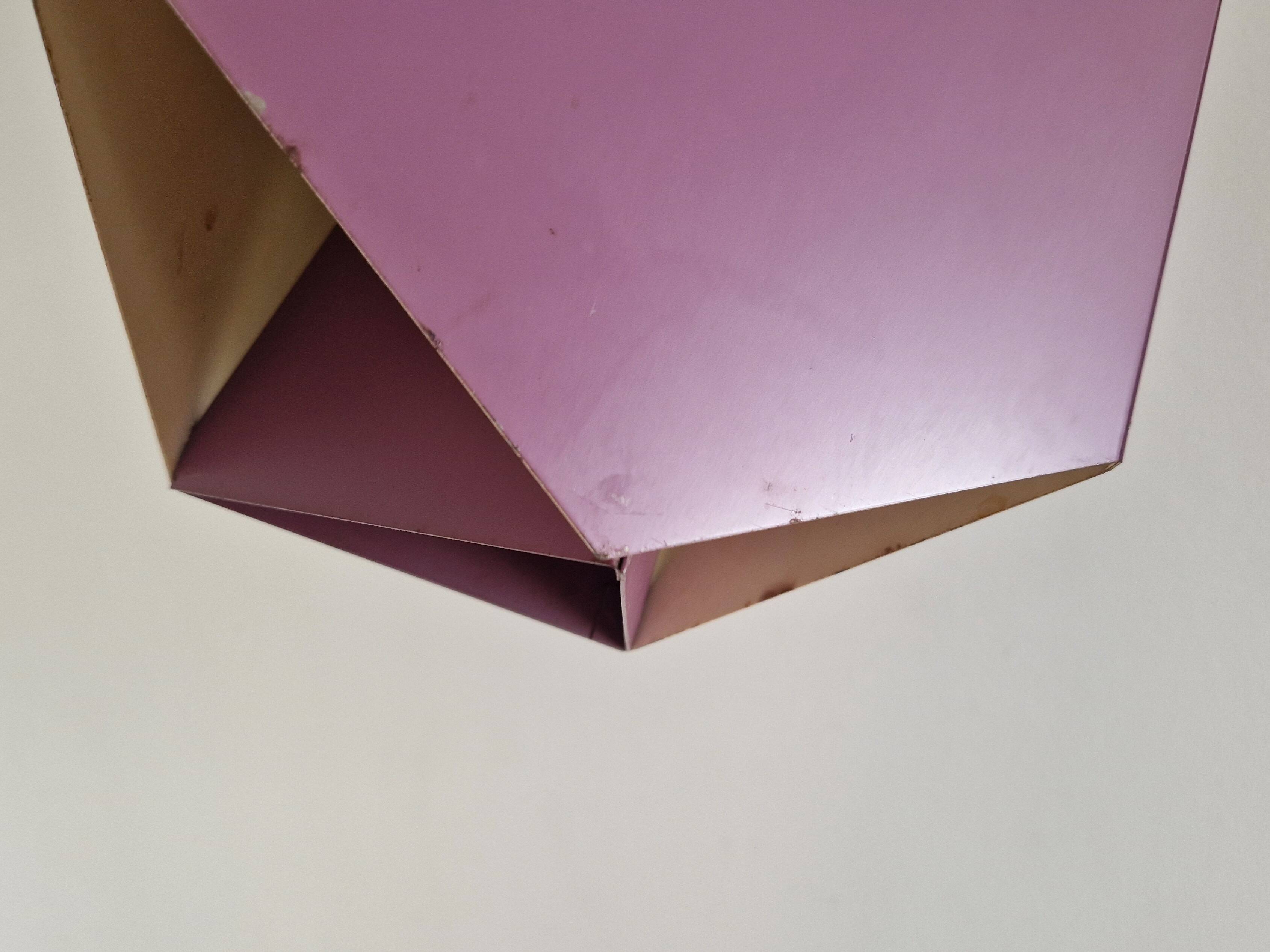 Set of 2 purple Seks-Tre pendant lamps by Ole Panton for Lyfa, Denmark 1960's