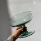 Coupe sur pied en verre soufflé