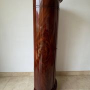 Somno “Column” or Cylindrical Cabinet, in flamed mahogany, Copenhagen, 1830-1840