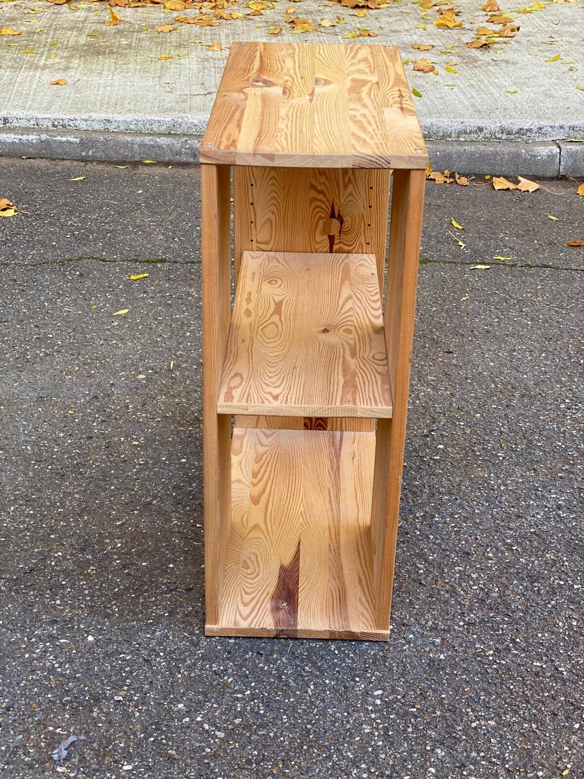 Scandinavian solid wood shelf, 1980