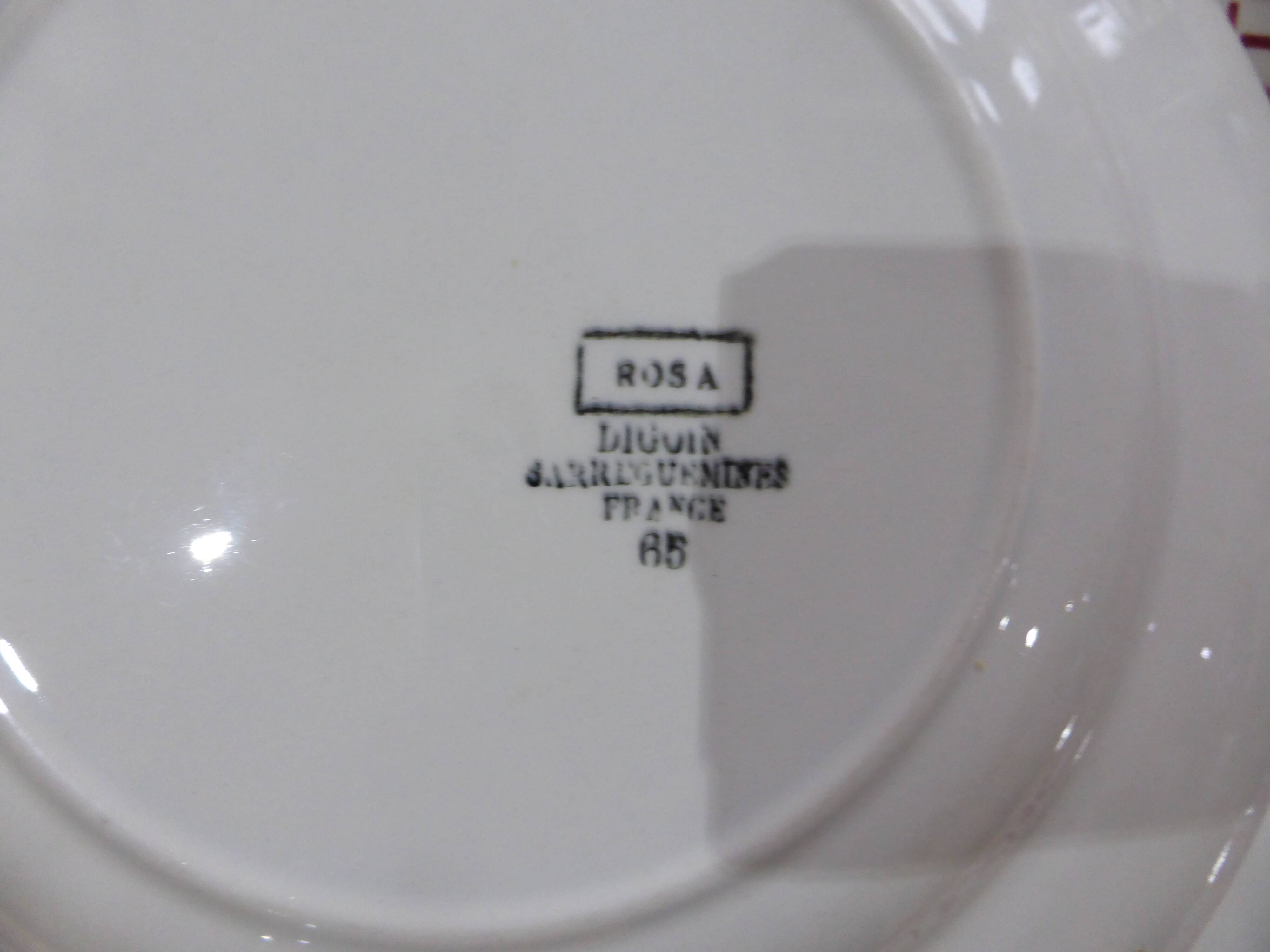 4 plates model Rosa from the French factory of Digoin