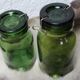 Batch of 2 green jars "Made in Switzerland"