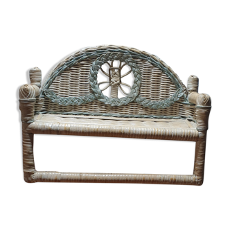 Rattan wall shelf
