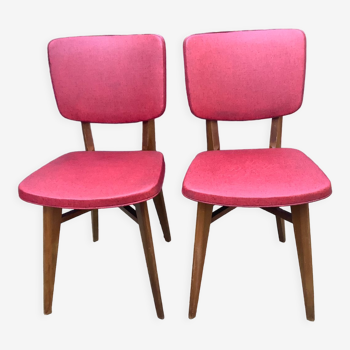 2 skai 1950s chairs