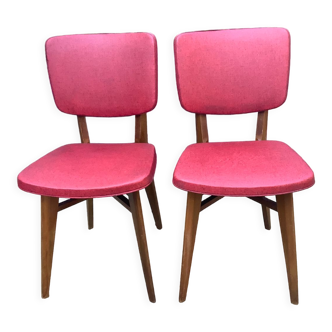 2 skai 1950s chairs
