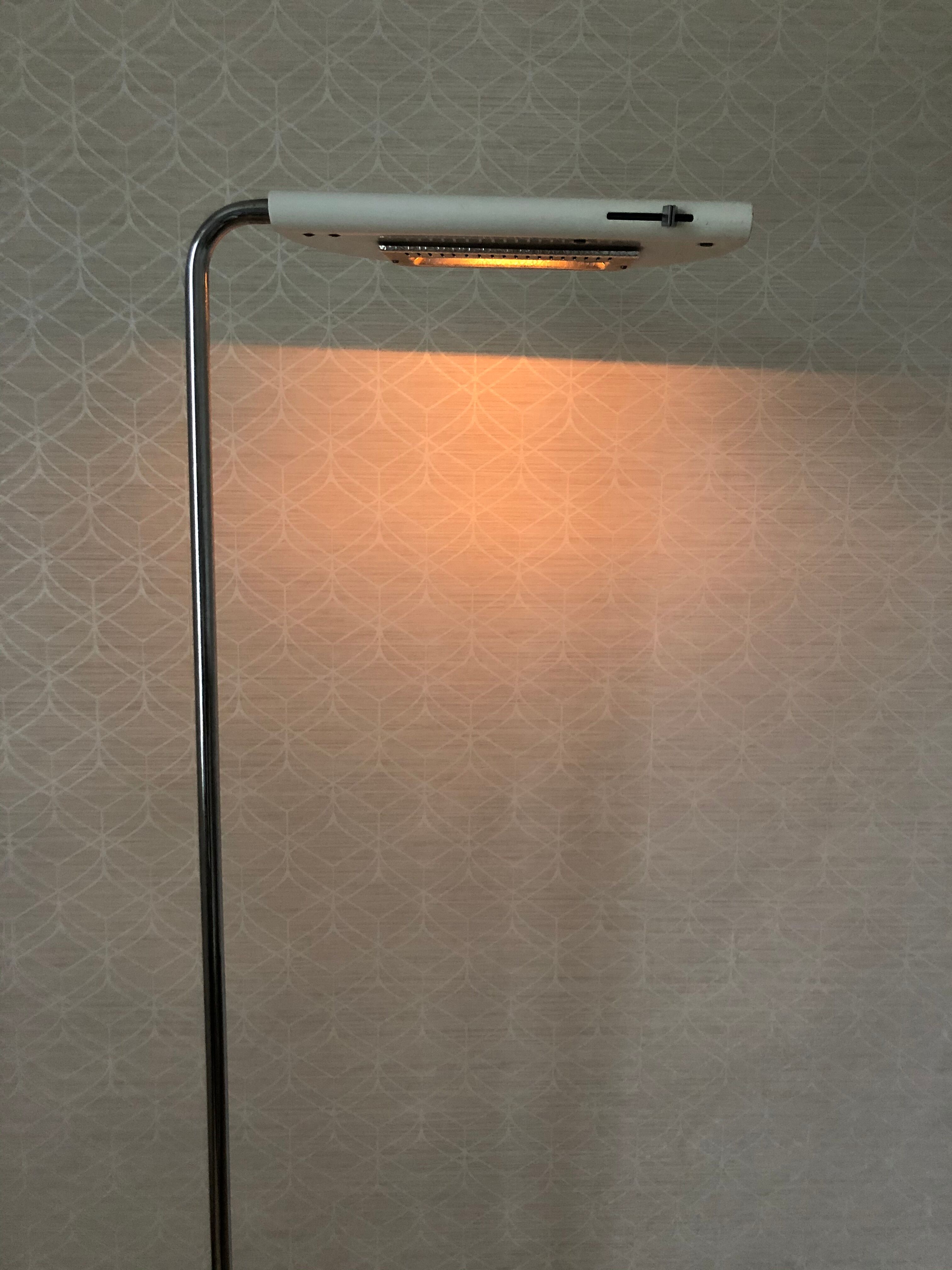 Halogen lamppost Bruno Gecchelin model Mezzaluna editor Skipper 1970