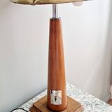 Grande lampe nautique bois et laiton années 80