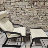 Lounge chair and its leather ottoman