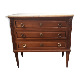 Chest of drawers 3 drawers Napoleon III classic on marble
