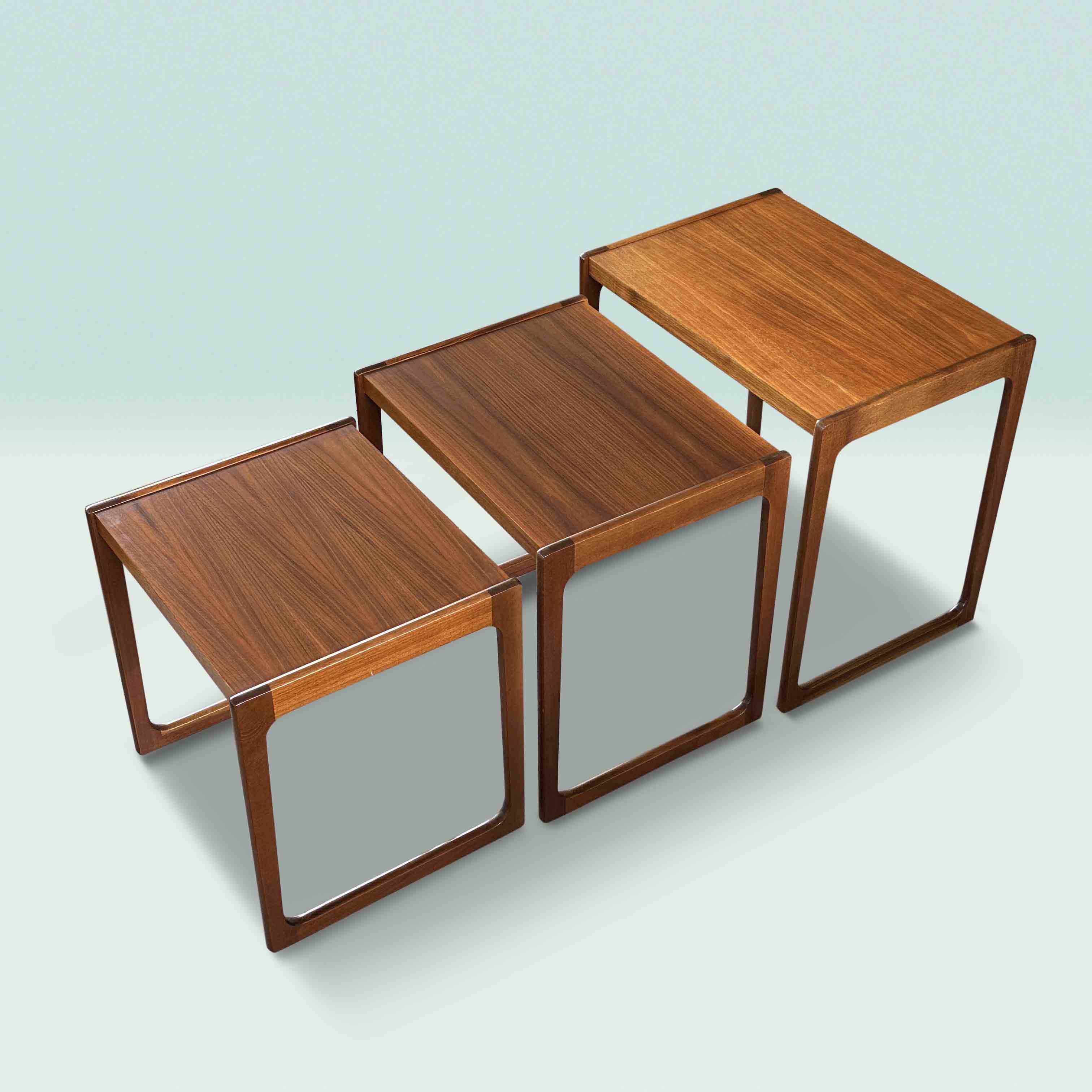 Nesting Tables in Wood by Opal Möbel, 1960s