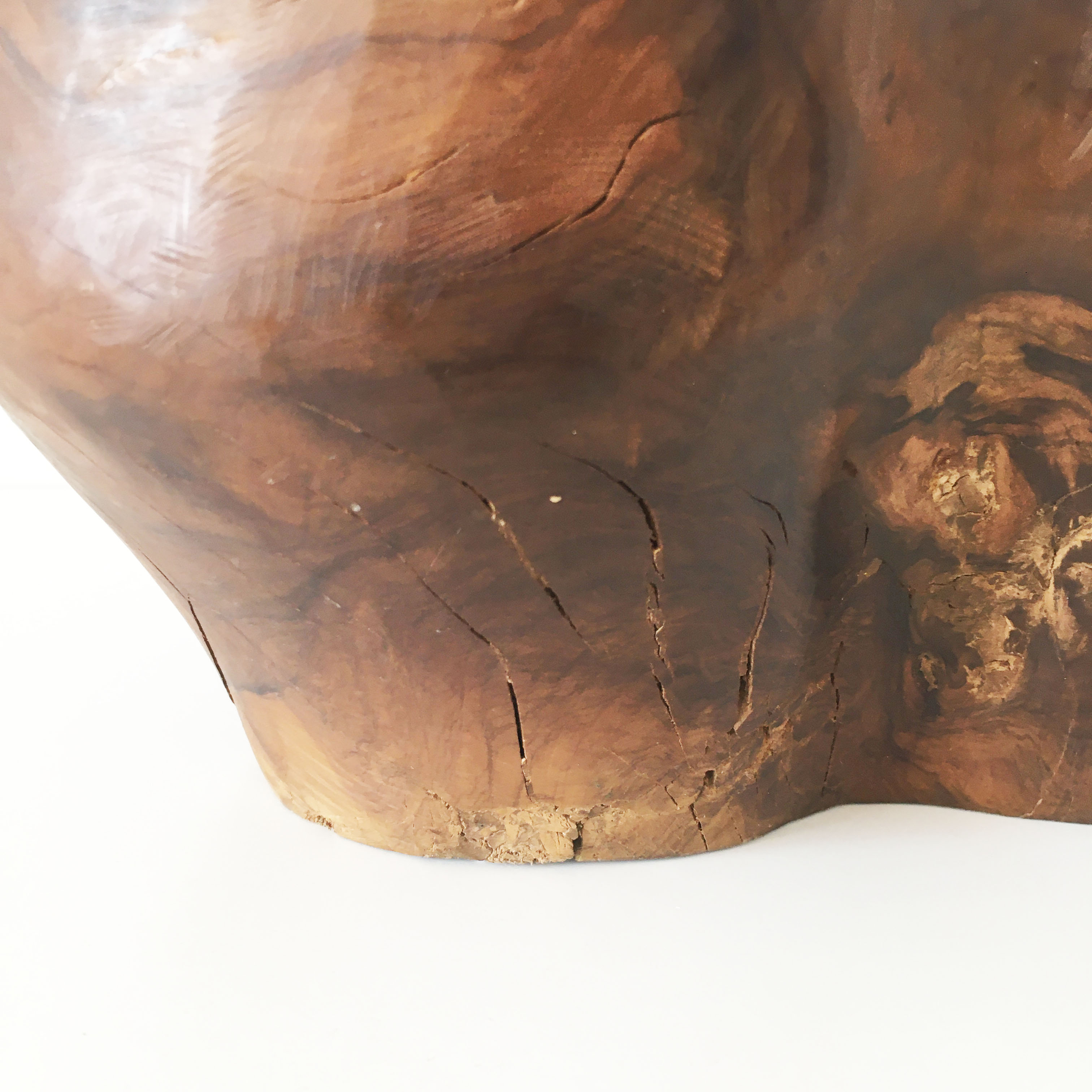 Brutalist solid wood dish