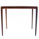 Side table with blue ceramics, Denmark, 1960s. After renovation.