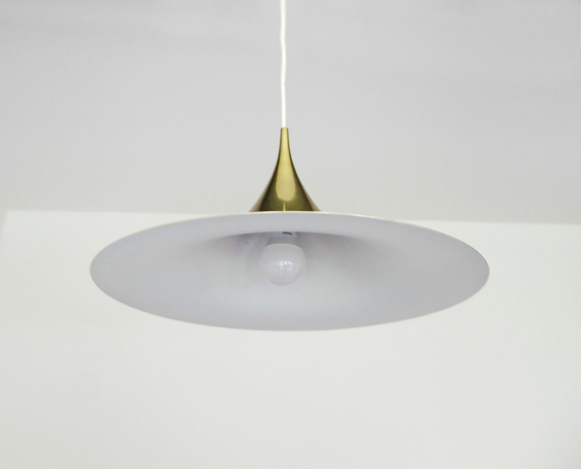 Semi brass hanging lamp design Claus Bonderup & Thorsten Thorup for Fog-Morup, Denmark