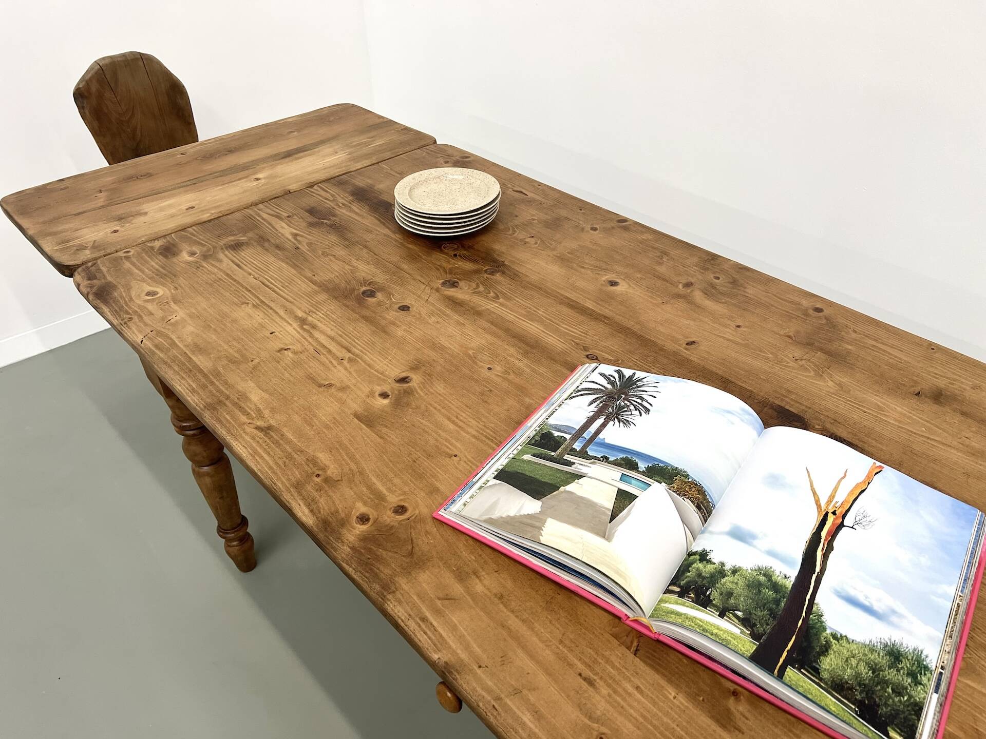 70s pine farmhouse table