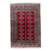 Tapis vintage ouzbek Boukhara fait main en laine – 126 x 181 cm – 1960s