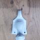 Wall-mounted duck head coat hook in white ceramic, cottagecore style.