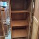 Vintage wardrobe with compass feet and central mirror Scandinavian style design
