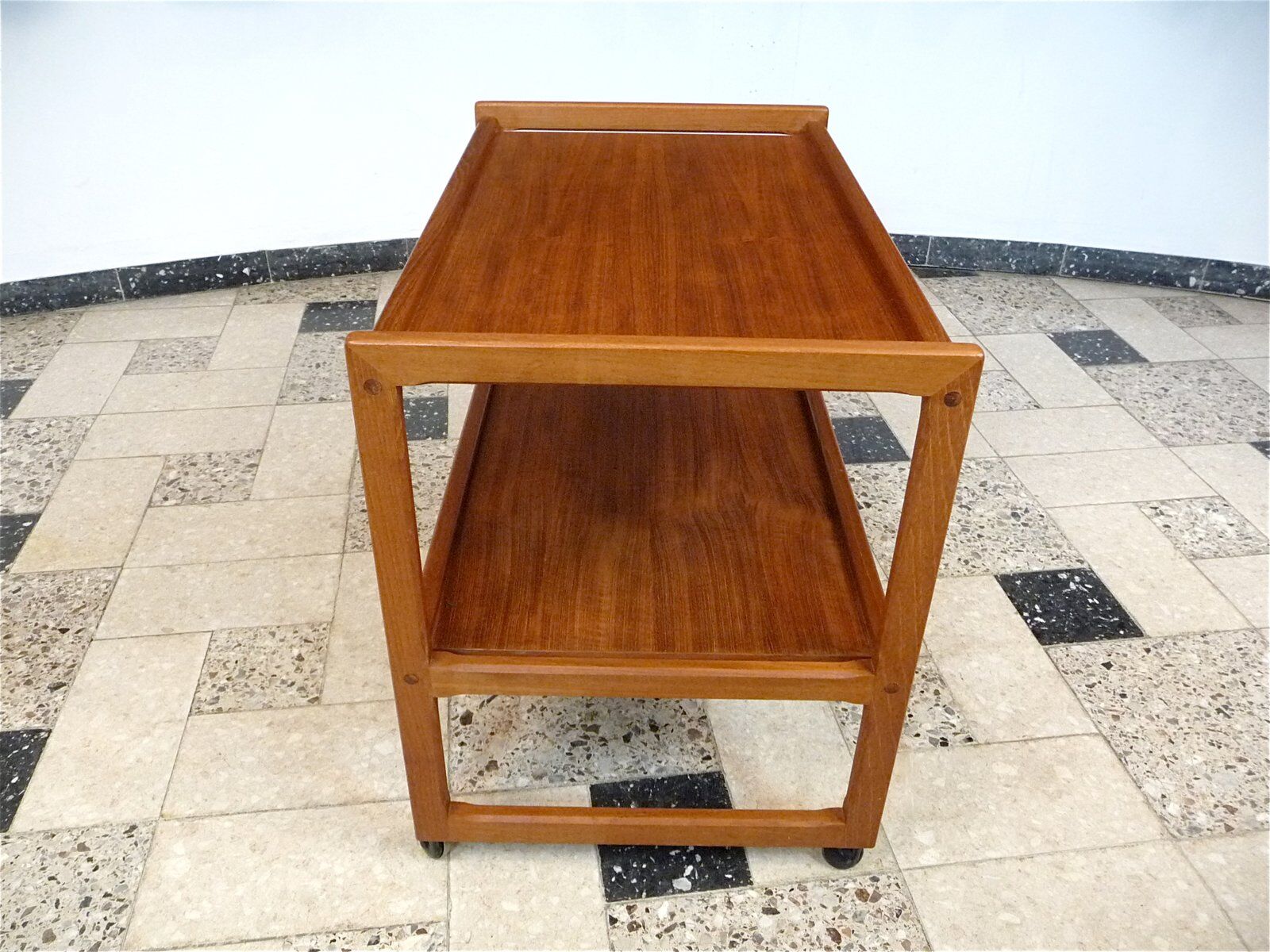 Modernist design bar or serving trolley in teak, Denmark1960s