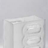 1970s Astonishing "Frost" vase in glass by Arnolfo di Cambio. Made In Italy. This vase is in excelle