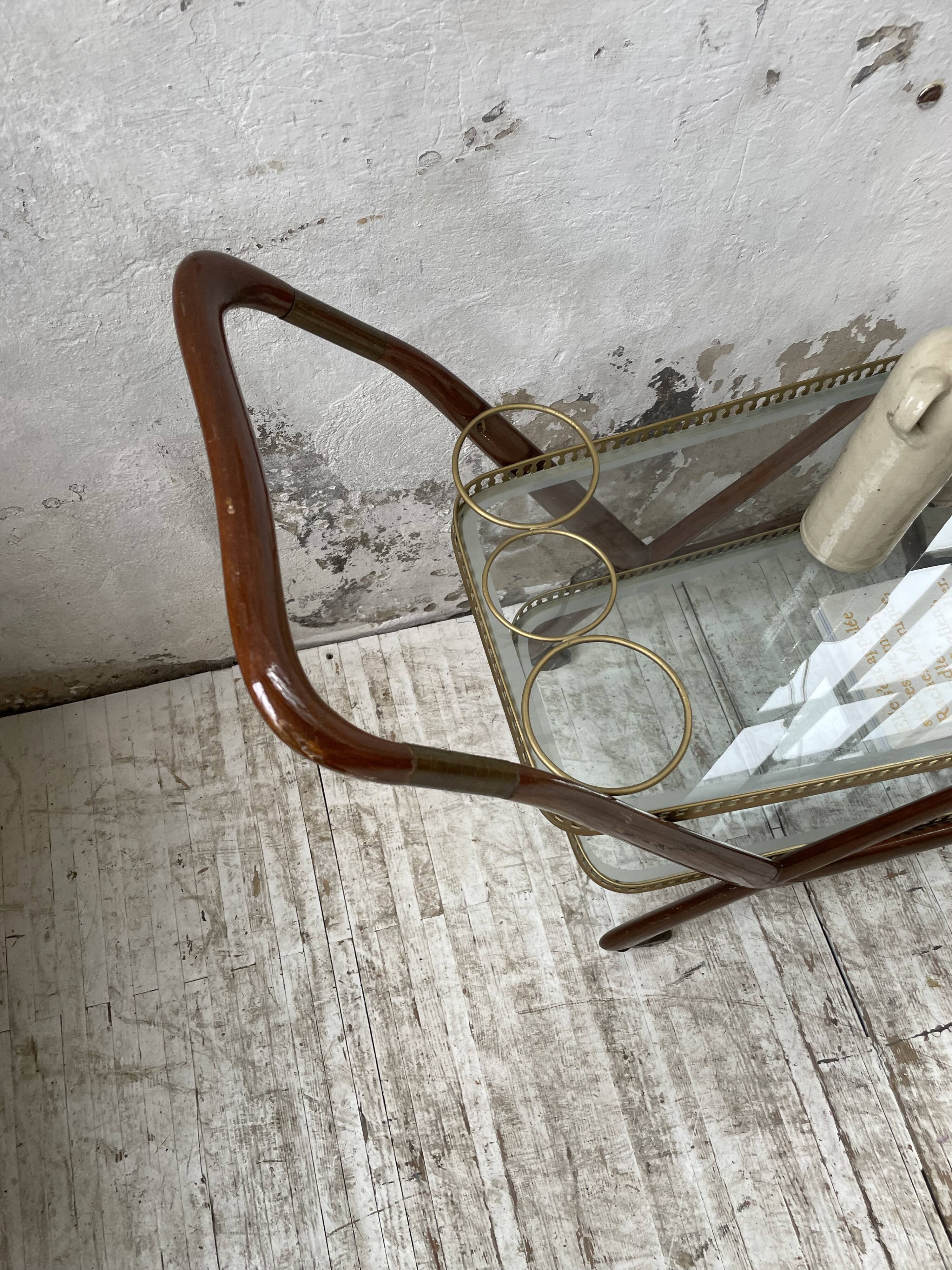 Italian Cesare Lacca style trolley, 1950s