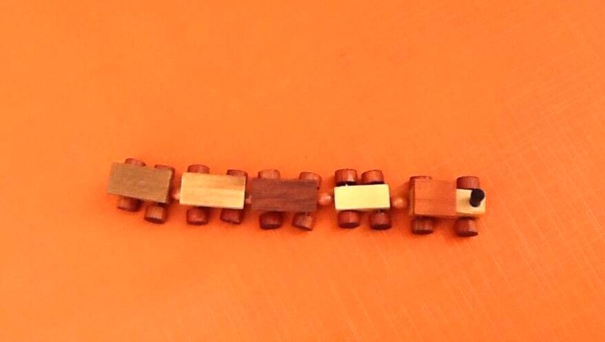 Wooden miniature train