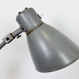 Large Grey Industrial Workshop Table Lamp, 1960s