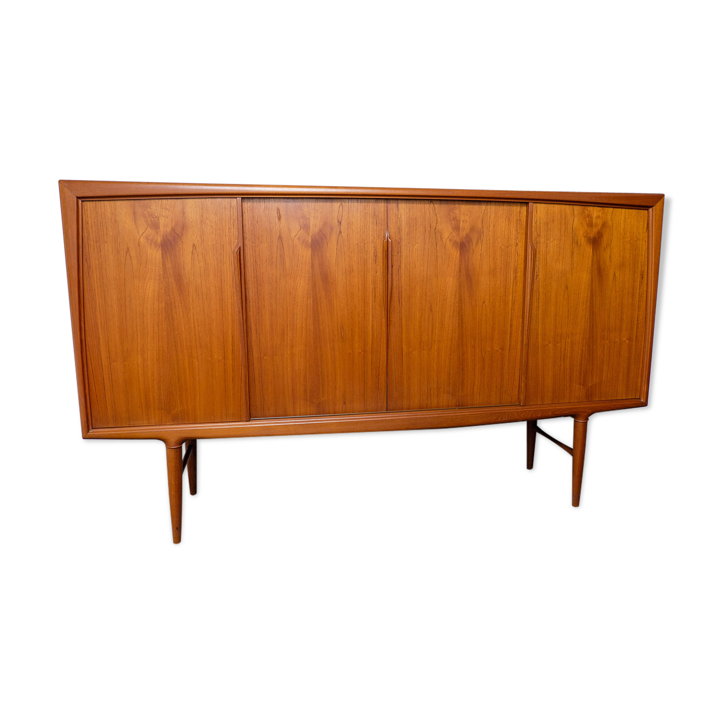 Danish teak highboard by Axel Christensen for ACO Møbler, 1960s